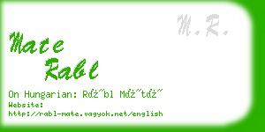 mate rabl business card